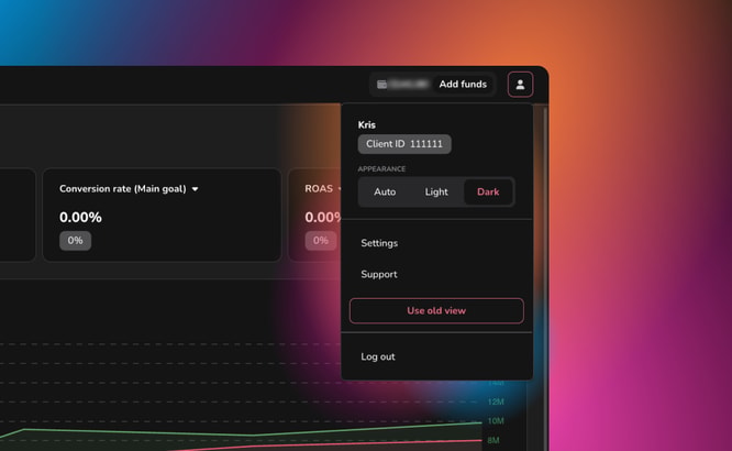 Adskeeper dashboard: how to switch to old