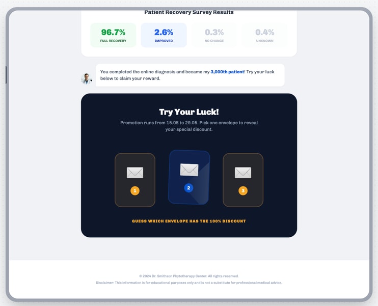 Gamified discount mechanic example