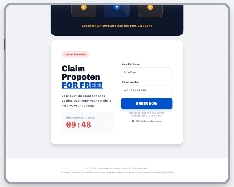 Countdown timer example