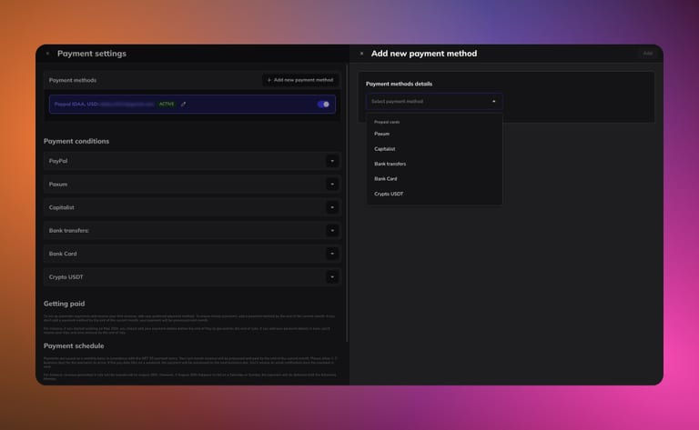 Adskeeper publisher dashboard payments setup and payout visibility